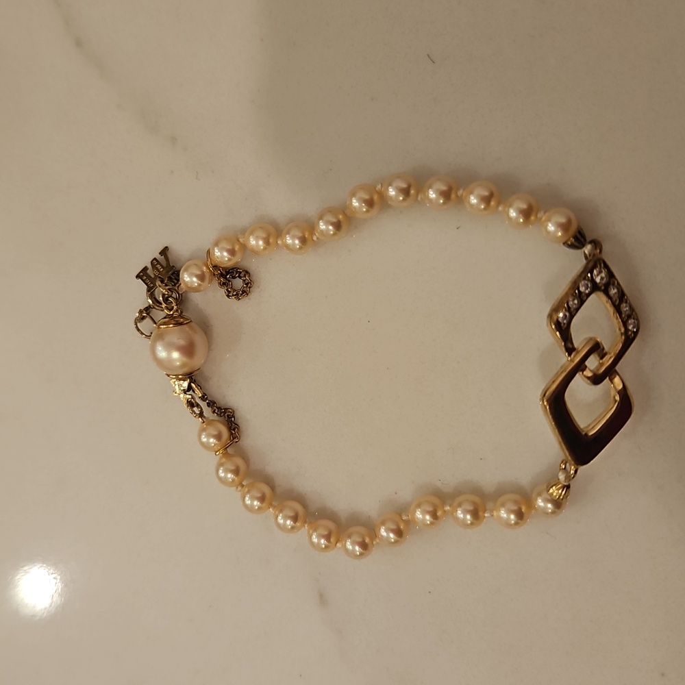 Vintage Majorica 18KT Yellow Gold Plated Sterling Silver 925